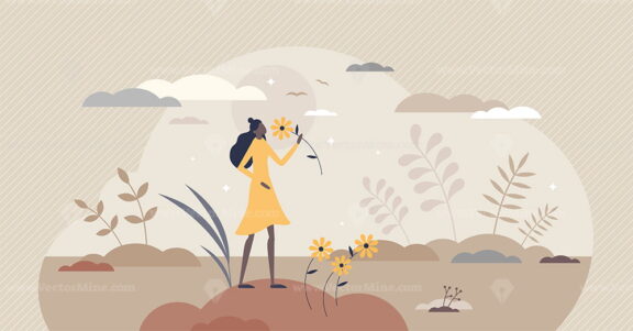FREE Floral smell for fragrance, hygiene and aromatherapy tiny persons concept
