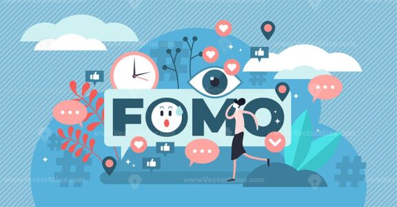 FOMO vector illustration