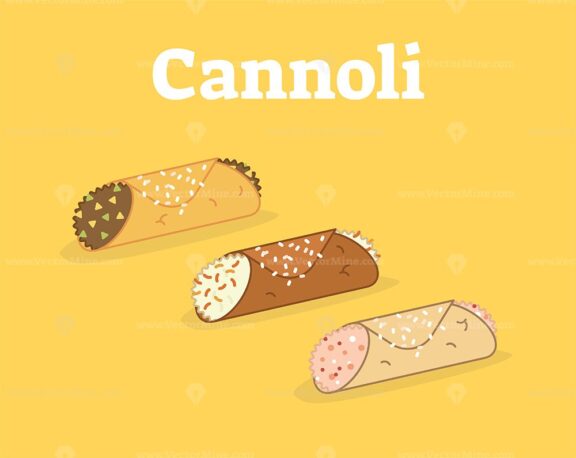 FREE Italian Cannoli vector illustration