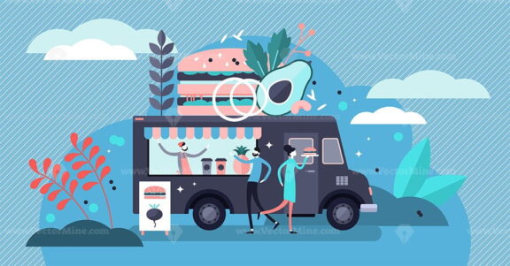 Food truck vector illustration