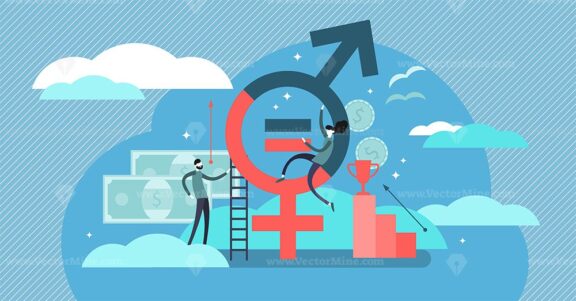 Gender equality vector illustration