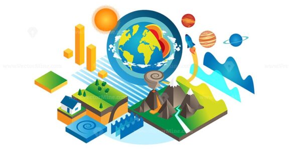 Geo isometric vector illustration