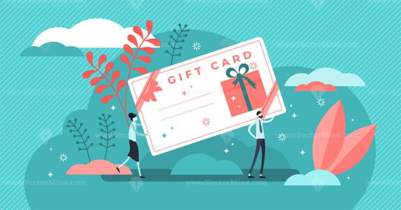 Gift card vector illustration