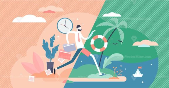 Going to vacation concept, flat tiny person vector illustration