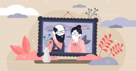 Grandparents vector illustration