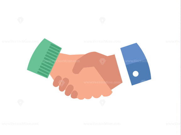 FREE Hand shake flat vector icon illustration