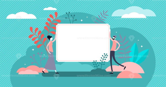 FREE Holding sign vector illustration