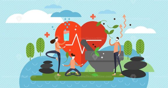 Holistic healing vector illustration
