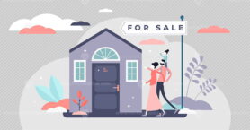 Home for sale vector illustration