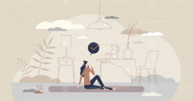 Home renovation as interior style and design planning tiny person concept