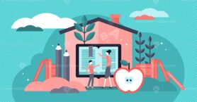 Homeschooling vector illustration