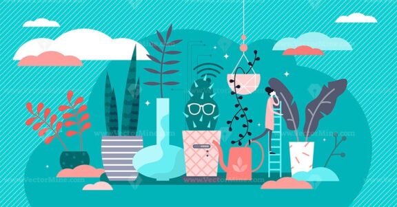 Houseplants vector illustration