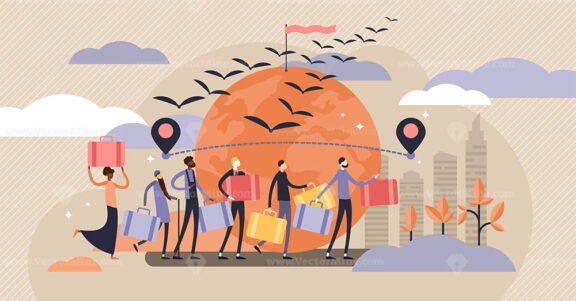 Immigration vector illustration