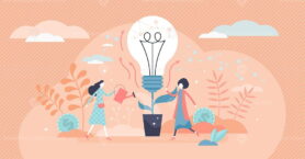 Innovation female vector illustration