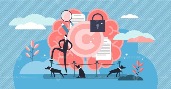 Intellectual property vector illustration