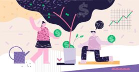 Investing modern abstract concept vector illustration