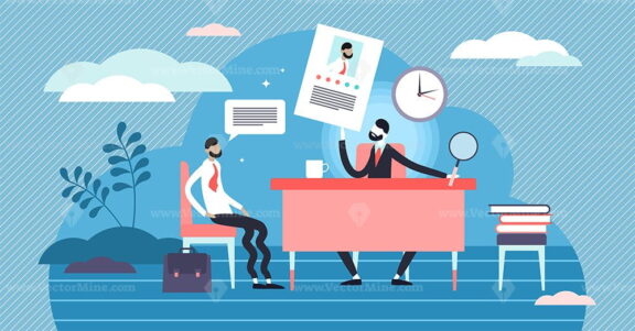 Job interview vector illustration