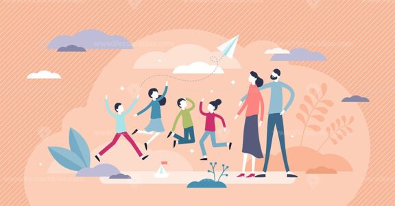 Kids joy vector illustration