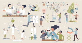 Kids science with physics and chemistry exploring tiny person collection set