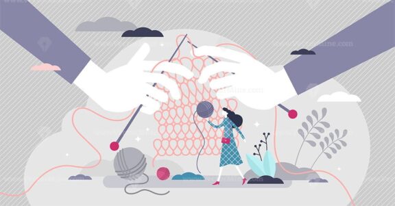 Knitting vector illustration