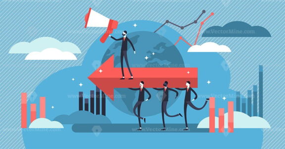 Leadership vector illustration