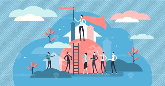 Leading vector illustration