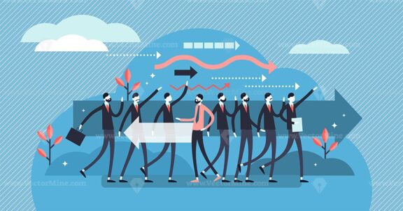 FREE Leaving business concept, vector illustration