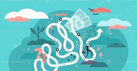 Life journey vector illustration