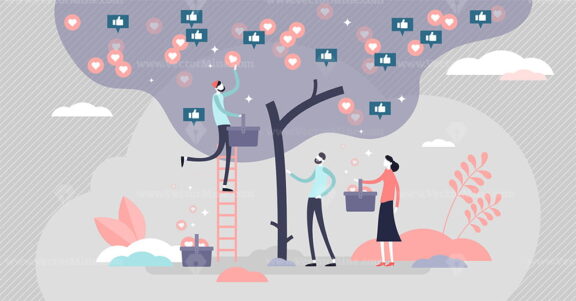 Like tree vector illustration