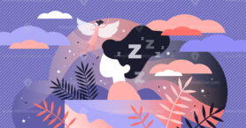 Lucid dreaming vector illustration