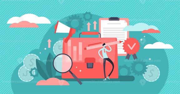 Marketing management vector illustration