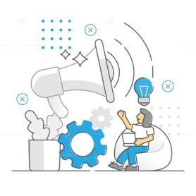 Marketing and advertisement target communication monocolor outline concept
