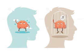 FREE Mental health concept vector illustration