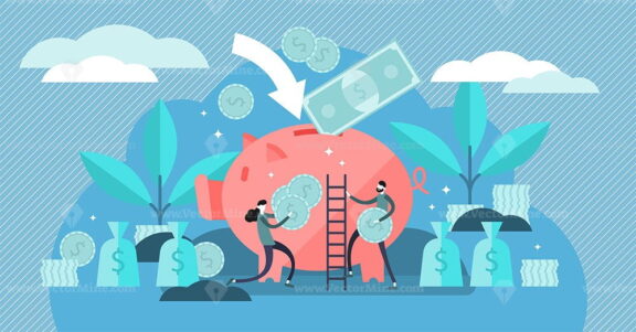 Money saving vector illustration