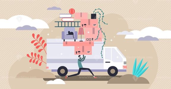 Moving vector illustration