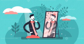 Narcissistic vector illustration
