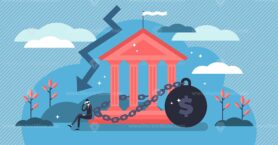 National debt vector illustration