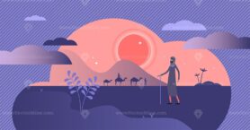 Nomads vector illustration