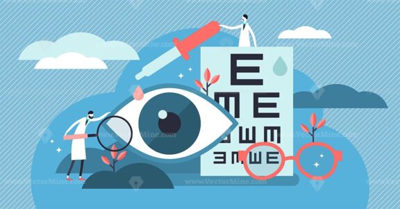 Ophthalmology vector illustration
