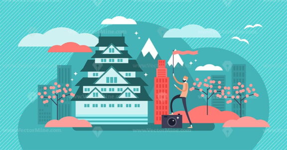 Osaka vector illustration