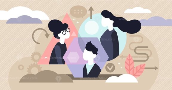 Personality types vector illustration