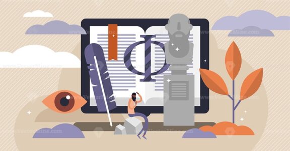 Philosophy vector illustration