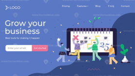 Planning modern abstract concept vector illustration landing page template design