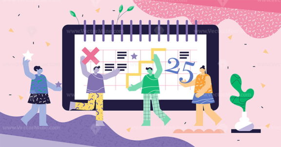 Planning modern abstract concept vector illustration