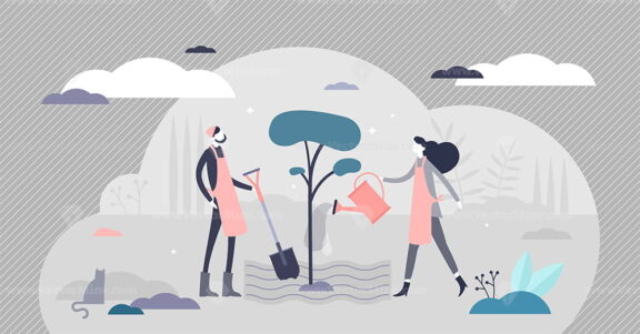 Planting vector illustration