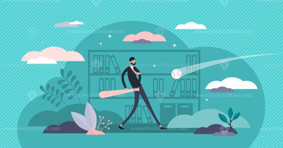 Play hardball vector illustration