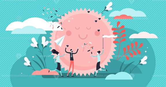 Positive persons illustration