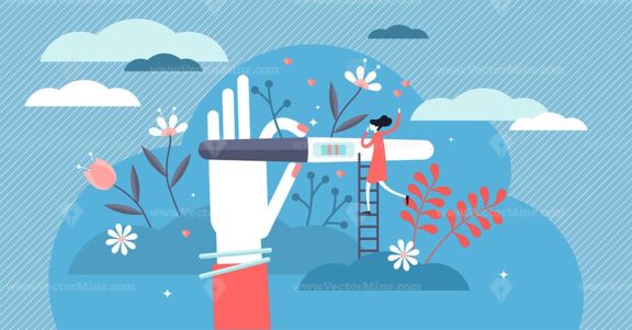 Pregnancy test vector illustration