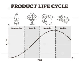 Product life cycle vector illustration