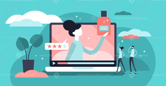 Product review vector illustration